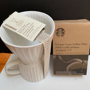 Starbucks Pour-Over Brewer and Mug w/ Filters